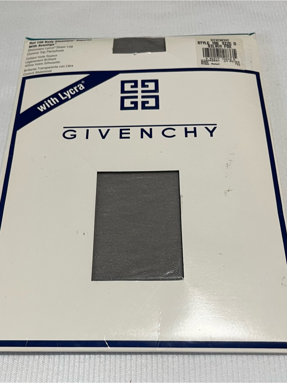 Vintage Givenchy Body Gleamers Lycra Shimmery Pantyhose Size D Control Top